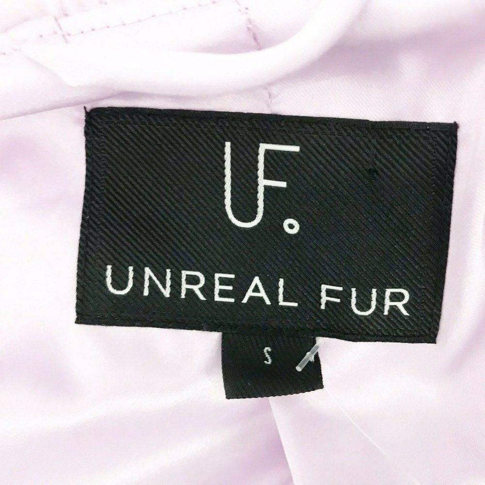Unreal Fur Faux Fur Jacket in Lotus Pink- Sz Small - Picture 6 of 7
